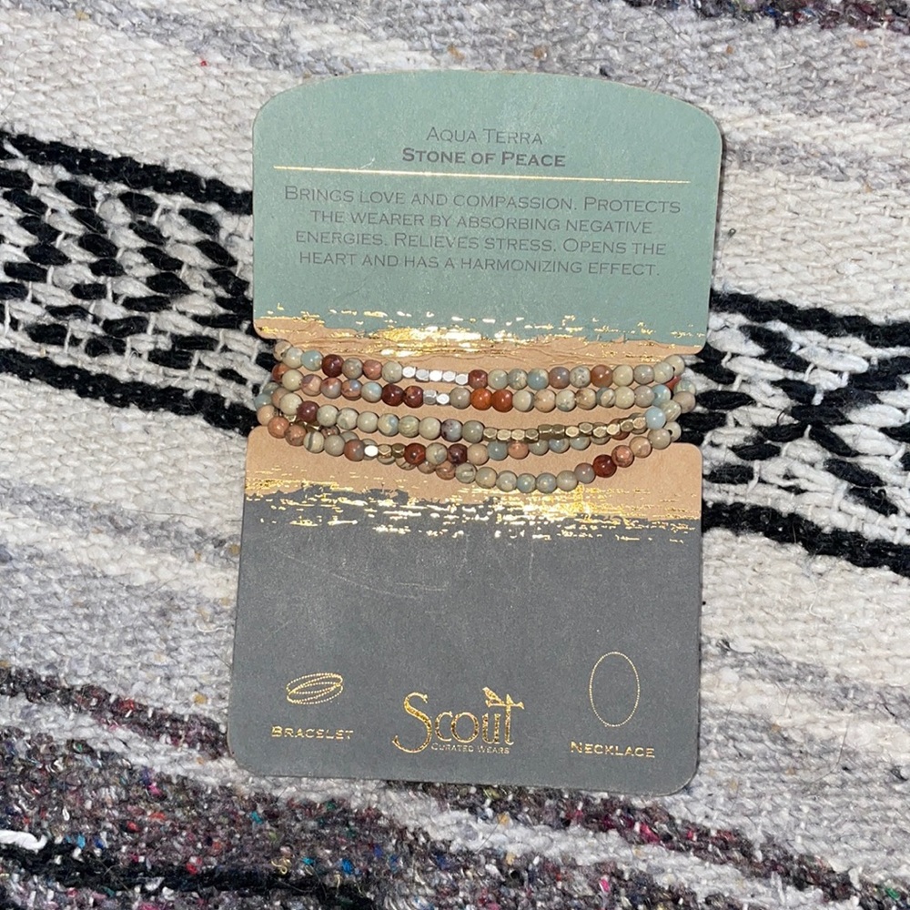 SCOUT CURATED WEARS WRAP BRACELET OR NECKLACE STONE OF PEACE